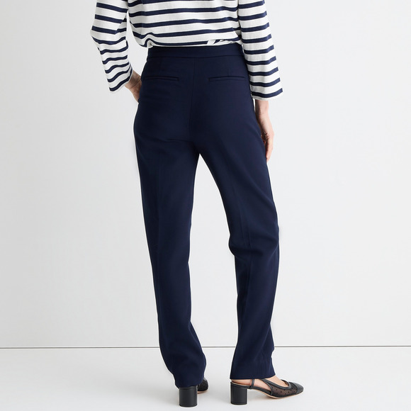 J.Crew Kate Straight Leg Pant in Four Season Stretch Navy 00 - Picture 2 of 3